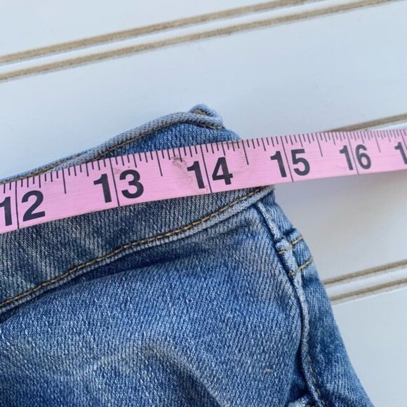 Zara The Slim Boyfriend Style Blue Denim Distressed Jeans Size 4 - Picture 6 of 8